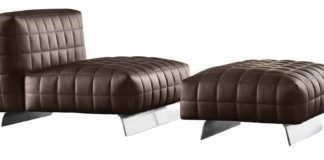 One Seater Chair With Ottoman Twiggy - Masculin Madness Minotti