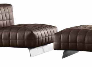 One Seater Chair With Ottoman Twiggy - Masculin Madness Minotti